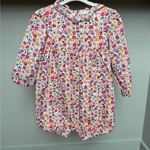 Baby Boden Floral One Piece - Pink, Yellow, Green